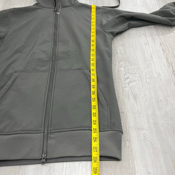 CG Habitats Tech Zip Hoodie Gray Thumb Holes Breathable Zip Pockets Jacket Small - Picture 9 of 9
